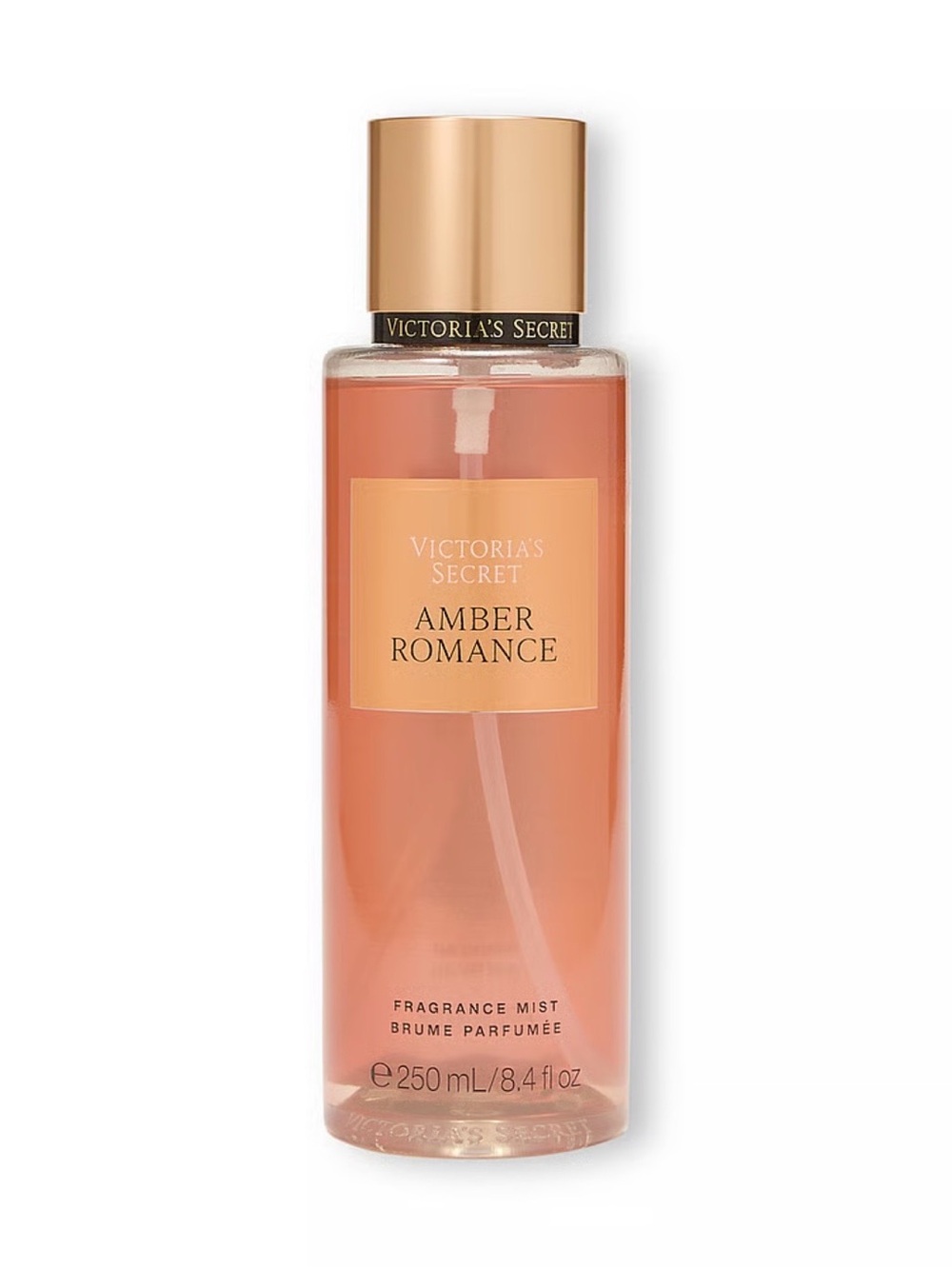 Victoria's Secret Amber Romance Fragrance Mist - Peachy Amber & Gold Cap